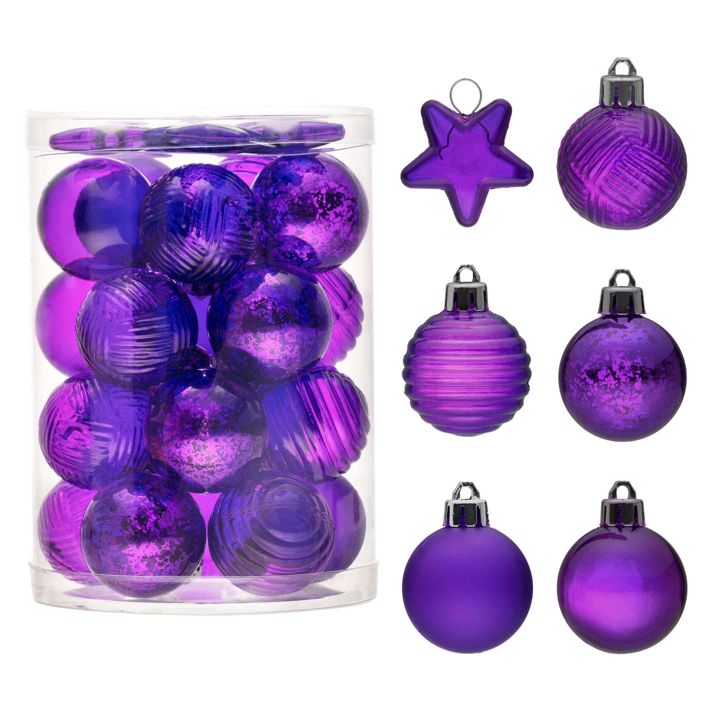 Amazon.com: DecorbyHannah Mini Christmas Tree Ornaments, 25ct 1.57