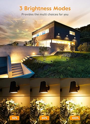 Miniatura 3 de Brightown Solar Lights Outdoor Waterproof IP67, 24 LED Solar Spot Lights Outdoor with Remote Control, Timer, 2 Colors, 3 Brightness, Solar Powered