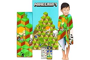 Minecraft Beach Towel Set: Dive into the Pixelated Summer Fun