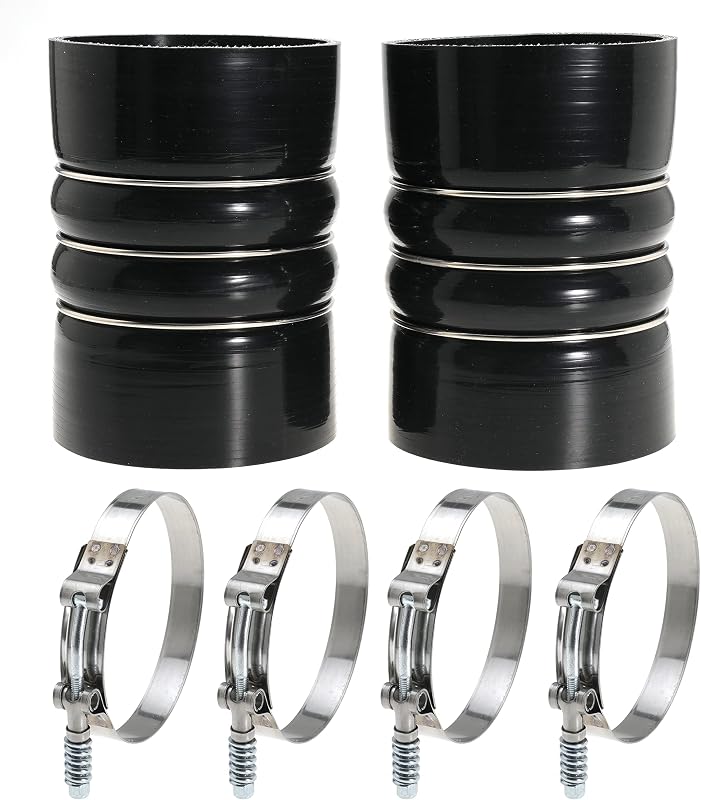 Mangote de silicone para intercooler 4 x 6 polegadas Kicofyee com abraçadeira T-Bolt – 1 unidade