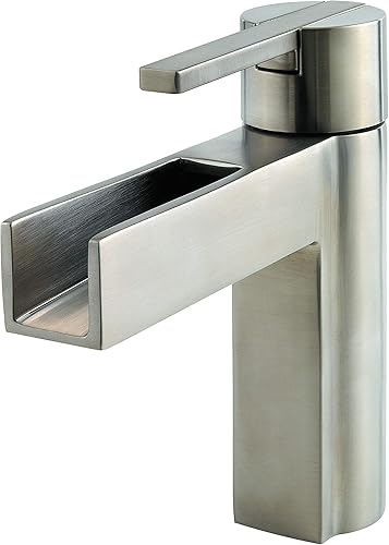 Llave para baño centrado de Pfister, de 4 pulgadas, con mando único Vega y de cromo pulido, LF-042-VGKK