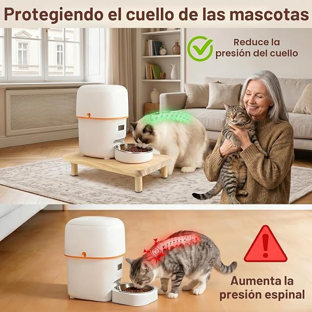 Foto 3 de 8 de Soporte Elevado para Gatos,Soporte Elevado para Alimentador