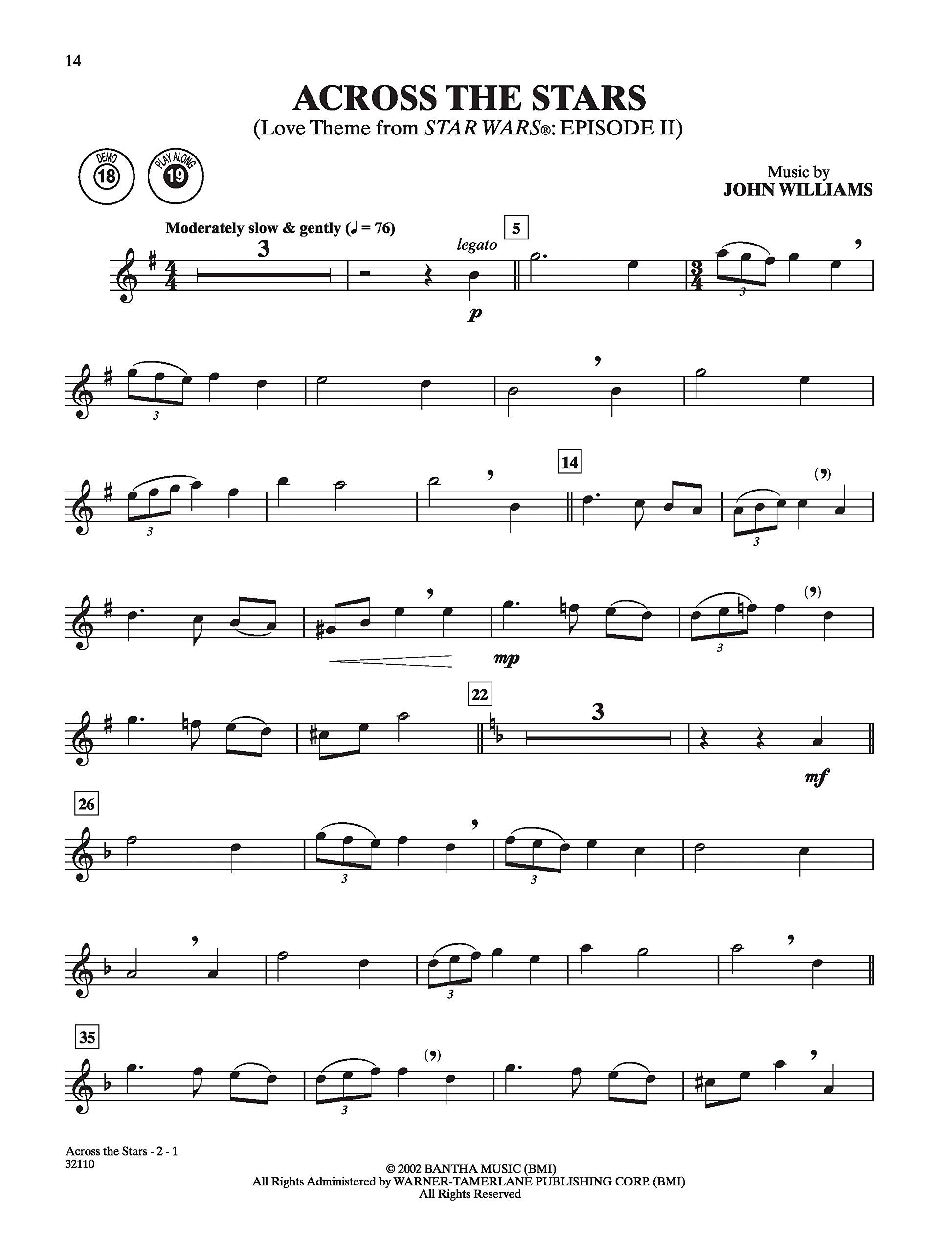 Star Wars: A Musical Journey - Episodes I - VI - Instrumental Solos: Tenor Saxophone (incl. CD)