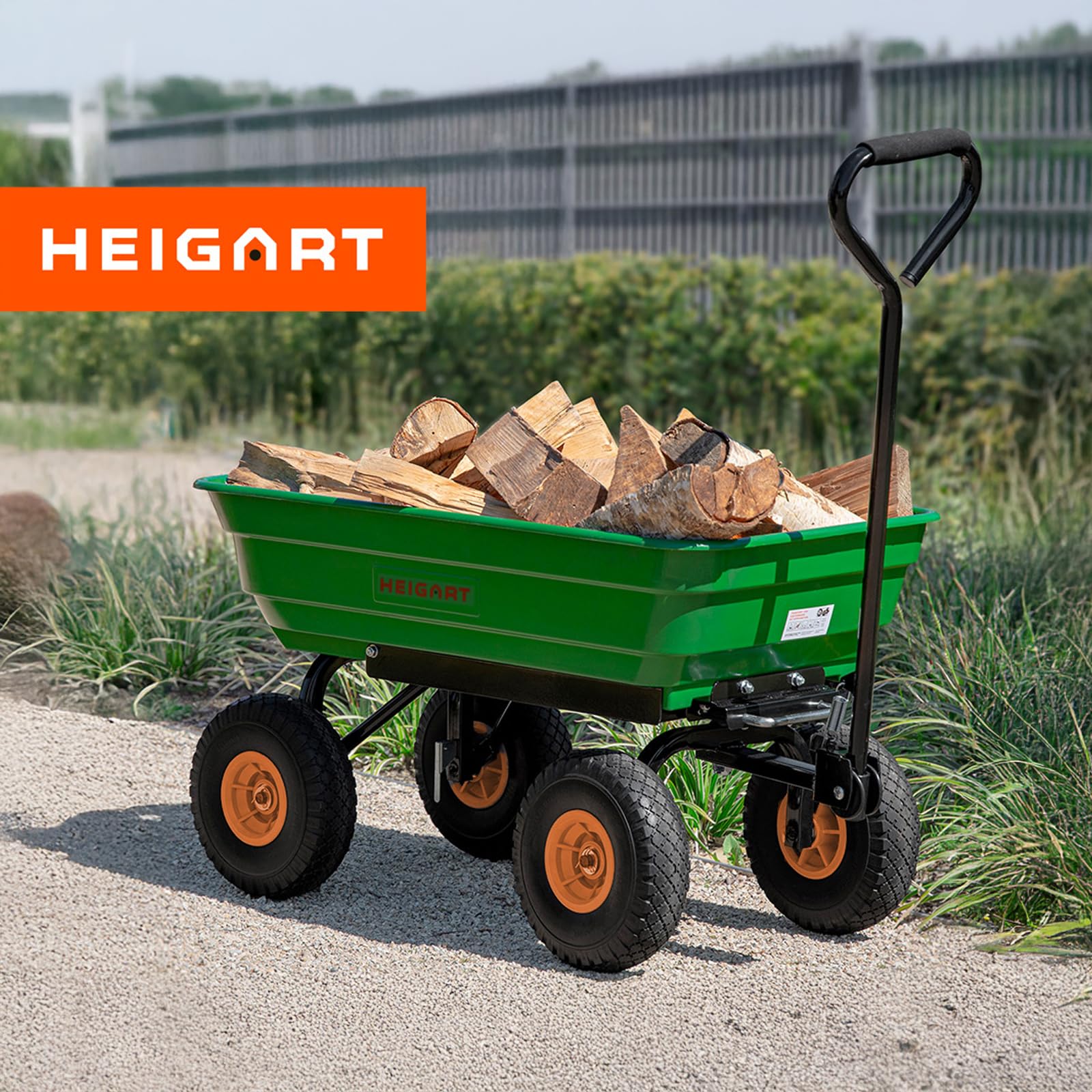 TÜV/GS Gartenwagen EXPERT Pannensicher mit Kippfunktion 250 kg Bollerwagen Transportwagen