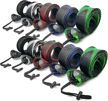 10PCS Rod Sleeves - Fishing Rod Socks with Lanyard for Fly, Casting, Sea Fishing