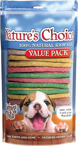 Miniatura 6 de Loving Pets Nature's Choice - Huesos de cuero crudo anudados blancos para perros, paquete de 12 huesos de 3-4 pulgadas (para perros de menos de 10