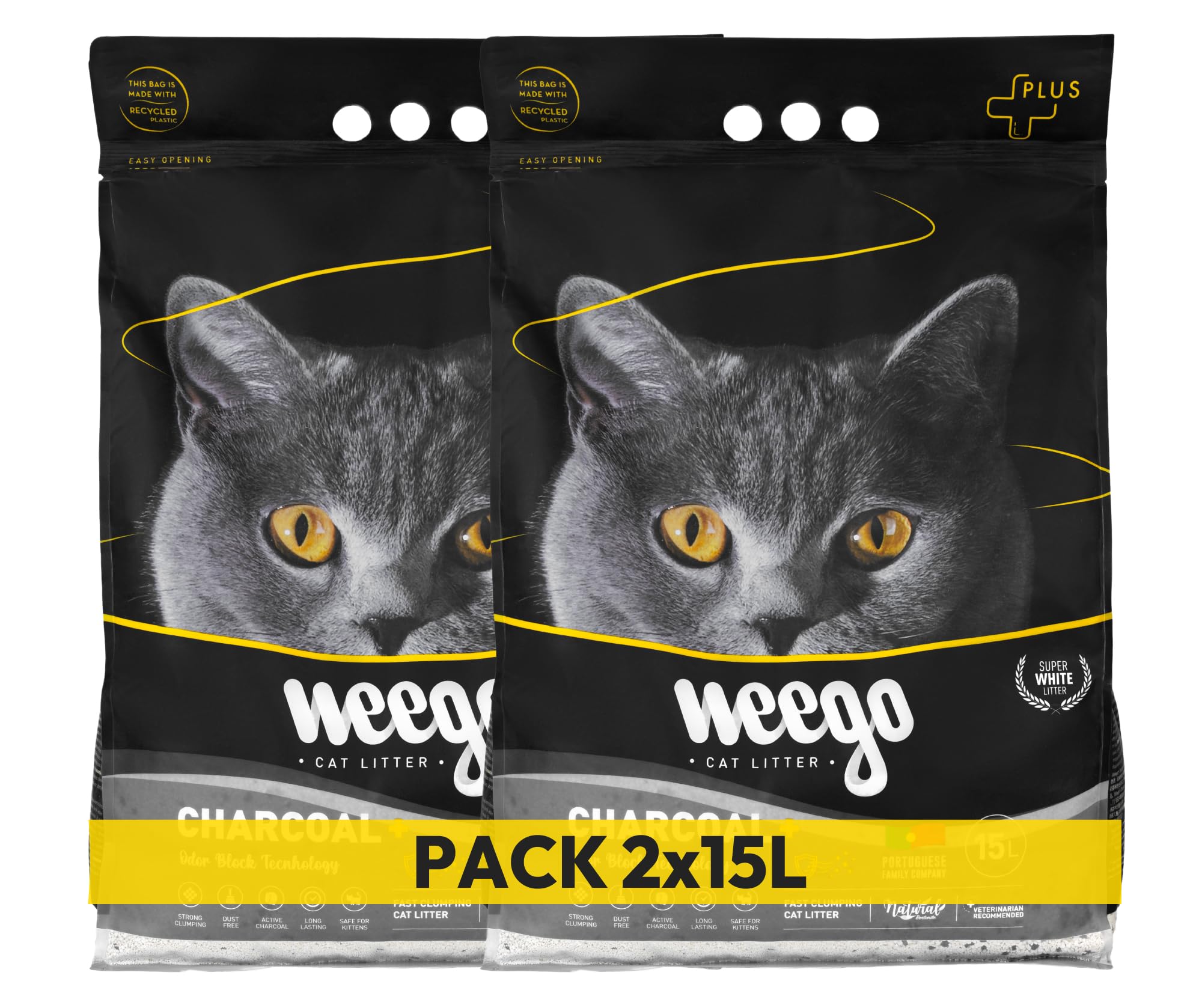 Weego Active Charcoal Plus + 15L (2 Unit Pack)