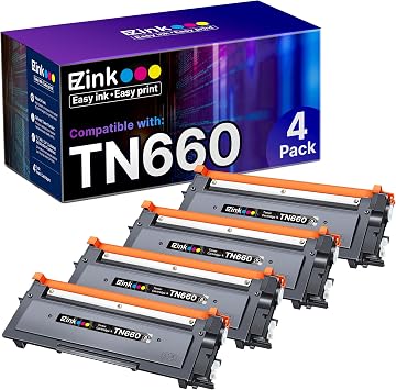 E-Z Ink TN660 Toner Cartridge Compatible for Brother TN660 TN630,4 Black | TN-660 TN-630 Toner Cartridges High Yield to use with HL-L2380DW HL-L2300D HL-L2340DW MFC-L2680W MFC-L2740DW Printer