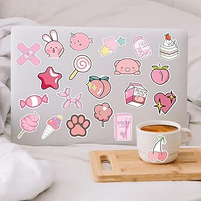 Lot De 50 Autocollants En Vinyle Pour Ordinateur Portable, Cadeau Pour Enfants, Adolescents, Adultes, Filles, Autocollants En Vinyle Pour Bouteille D'eau, Scrapbooking, Journal, Produits Laitiers