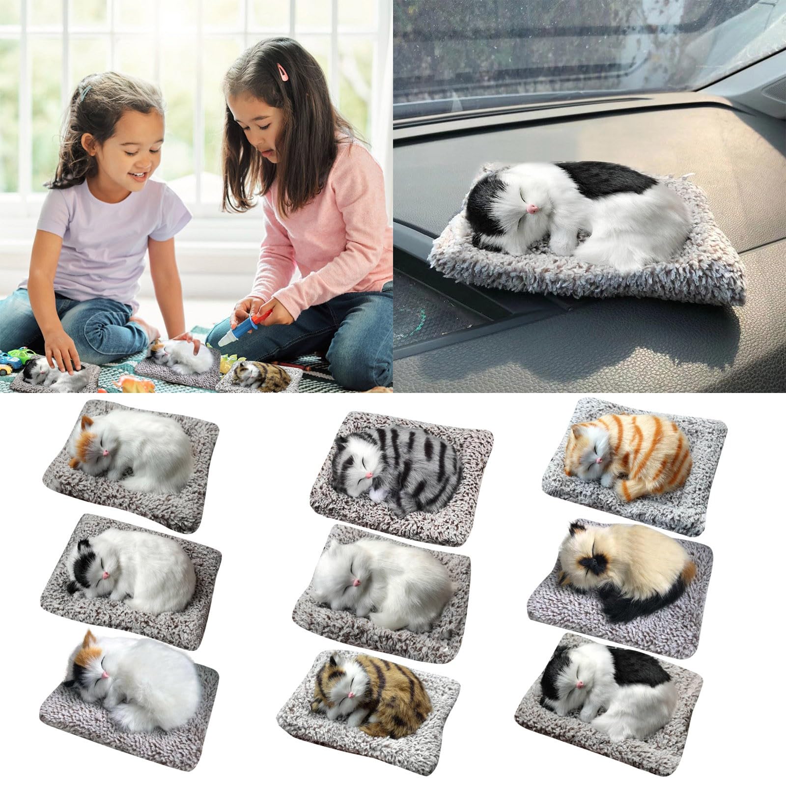 Amazon.co.jp: Whxqvui リアルな毛皮で寝ている赤ちゃん猫