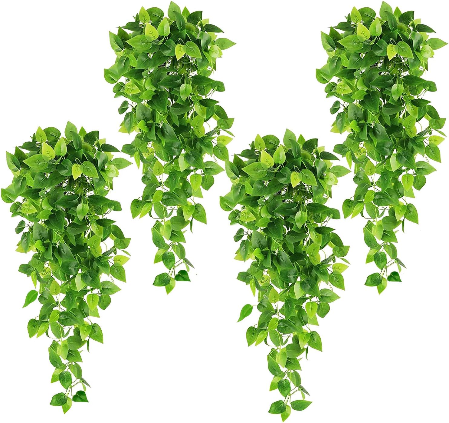 Artificial Hanging Plant, 4 Pack 3.6Ft Fake Hanging Plant, Artificial