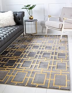 Rugs.com Marilyn Monroe™ Glam Trellis Collection Rug – 7' x 10' Gray Gol...