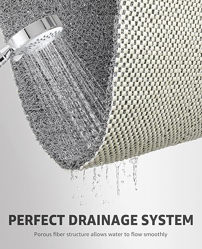 Miniatura 3 de OTHWAY Tapete de ducha antideslizante sin ventosas, de secado rápido, antideslizante para ducha, baño, tapete de ducha de PVC para áreas húmedas