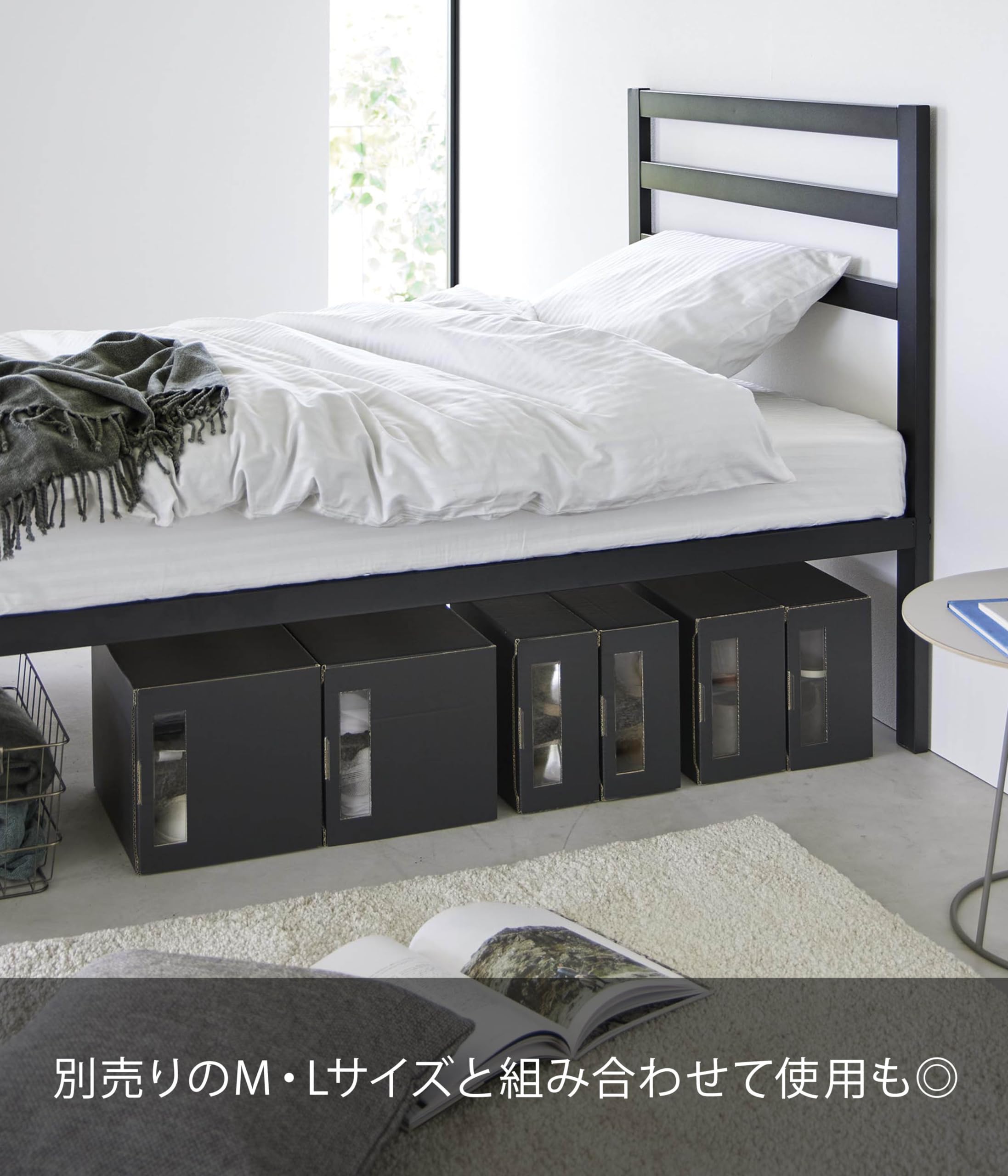 Amazon.co.jp: 山崎実業(Yamazaki) 窓付き シューズボックス 2個組