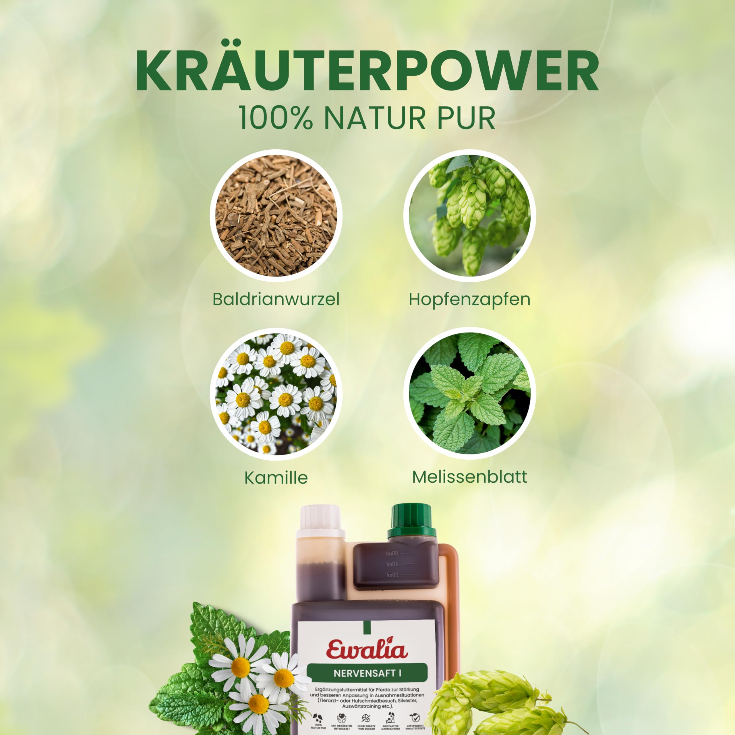 Ewalia Sok nerwowy I dla koni - dwupak - 2 x 1 l