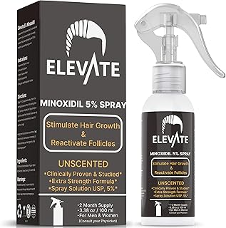 Hair Regrowth Treatment 5% Minoxidil Spray - Extra Strength Formula Professional Treatment for Hair Loss and Thinning for Regrowth - Stimulate Follicles for Men and Women 1 Month Supply