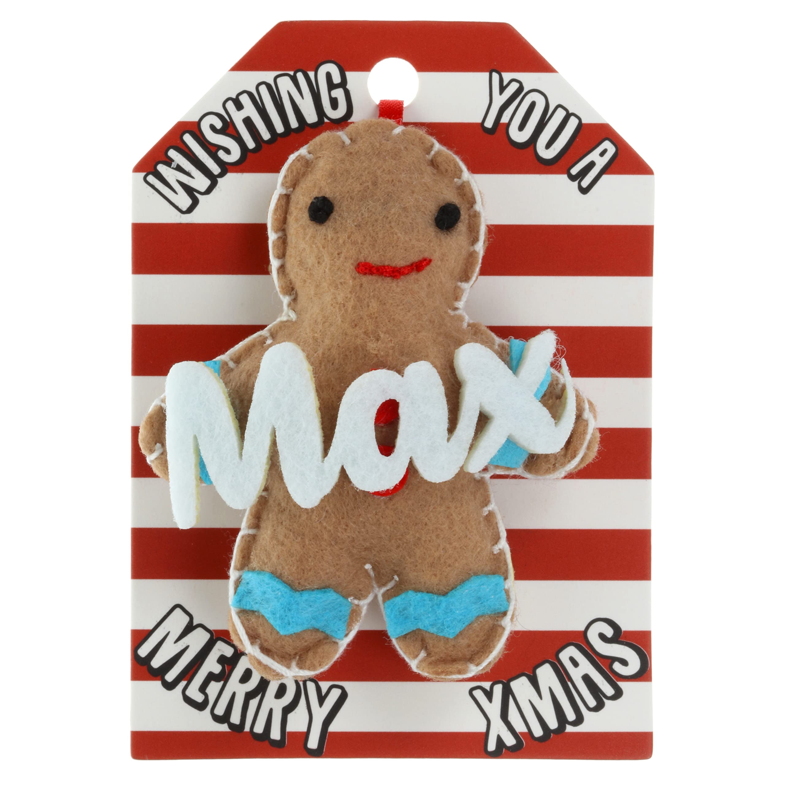 Max Name Gingerbread Man Christmas Tree Bauble Decoration Hanging Gift