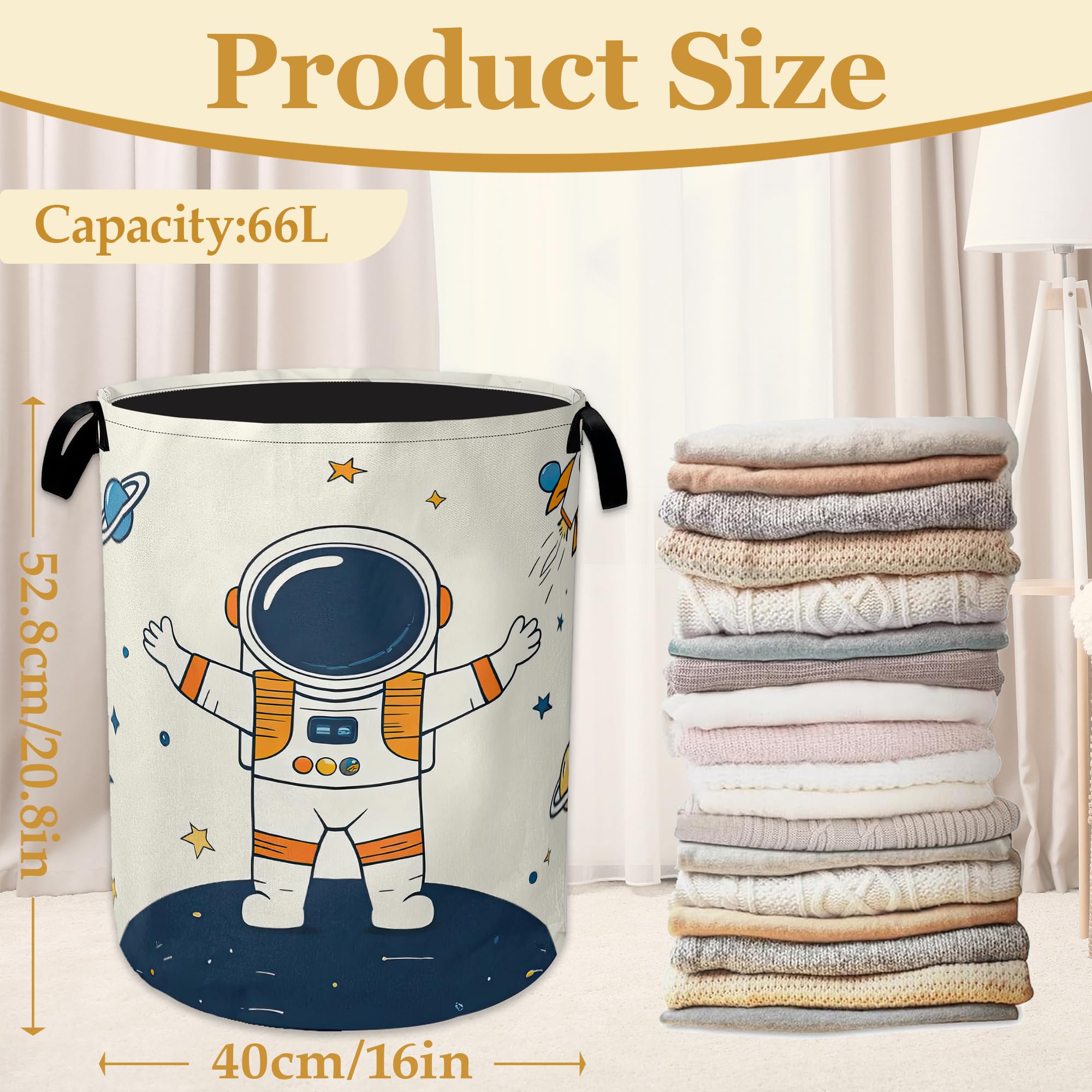 Laundry Basket, Dirty Clothes Basket, Foldable Waterproof Oxford Cloth Storage Basket for Bedroom Bathroom - Image 2