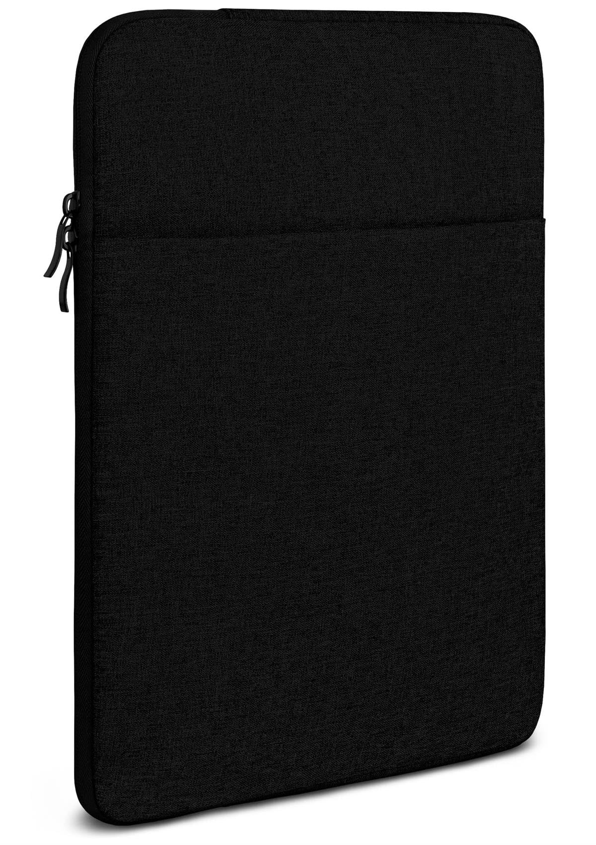 moex Tablet Case for Samsung Galaxy Tab S10 Ultra, Case with Zip and Compartment for Accessories, Nylon Fabric Sleeve, Soft Padded, Protective Case, Minimalist Dash Case, Black
