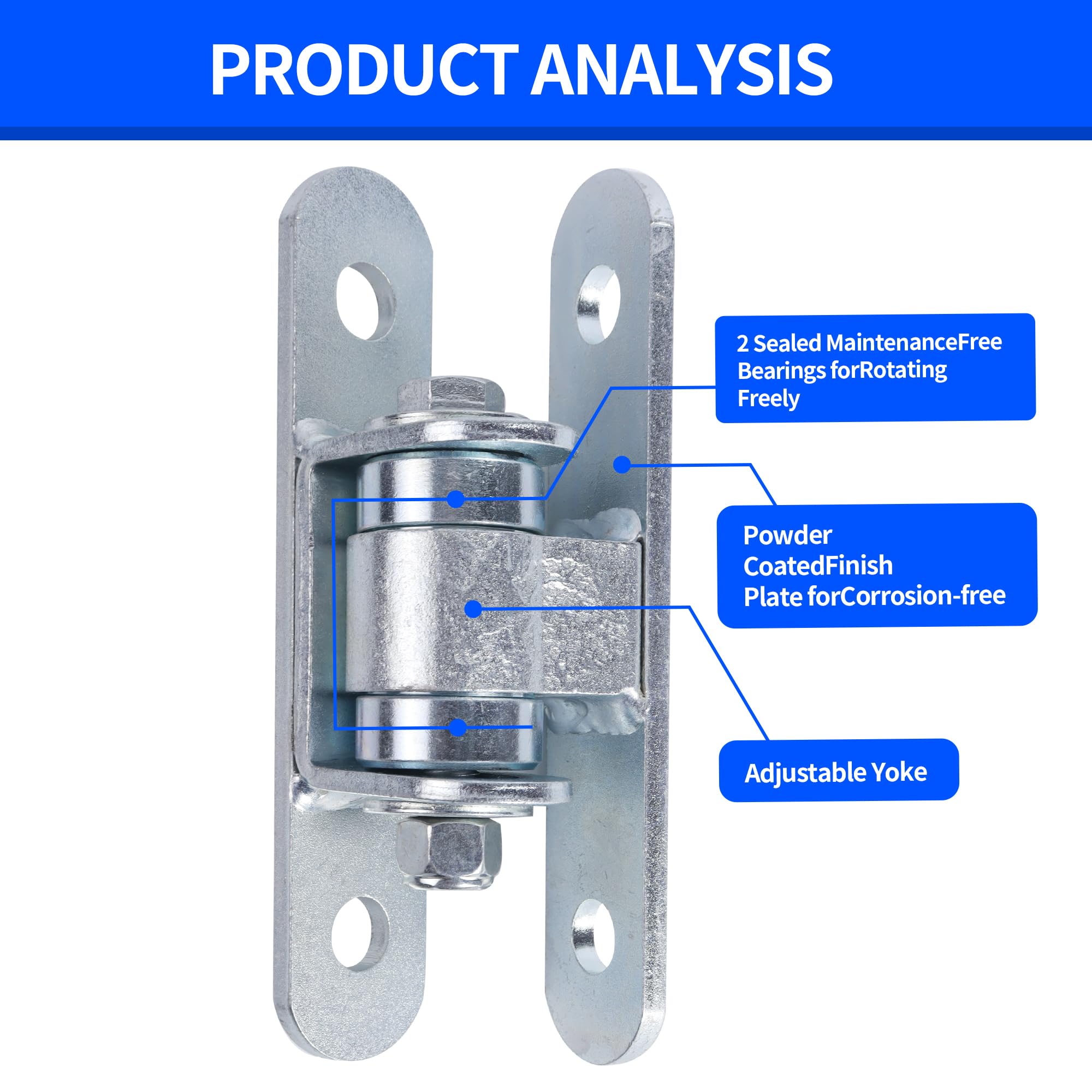 Gudwells Heavy Duty Bolt On Sealed Bearing Outdoor Gate Hinges - Want