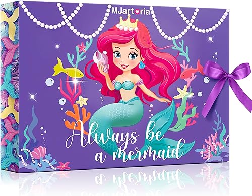 Miniatura 9 de MJartoria Advent Calendar 2025 for Girls 24-Days Christmas Countdown Calendar Gifts, Xmas Calendar Box for Teens Inclu Mermaid Decor Hair Clips