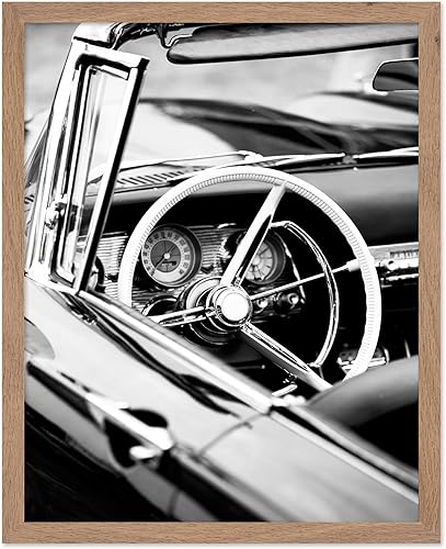 Miniatura 57 de Monem Art - Póster de autos clásicos, impresión de autos estacionados, arte de fotografía, arte en blanco y negro, arte moderno, arte de autos