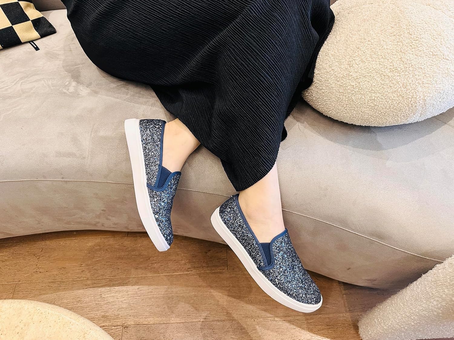 FEVERSOLE Women's Fashion Slip-On Sneaker Casual Flat Loafers - Image 6