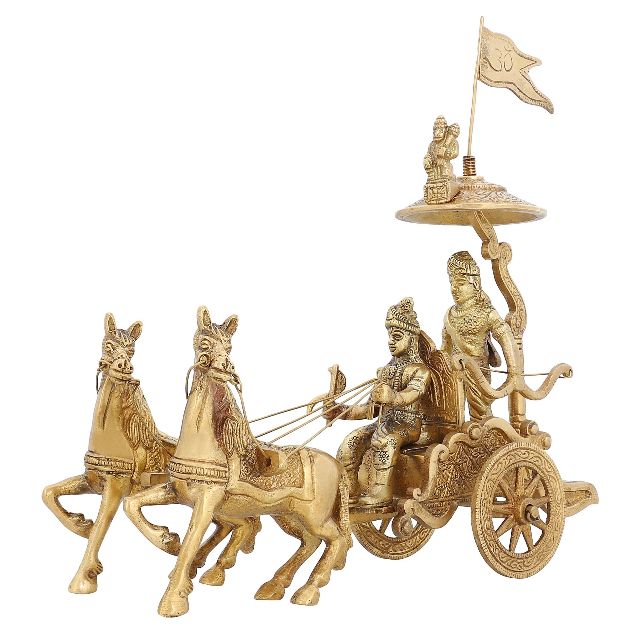 Buy Indian Home Décor Brass Statue Lord Krishna Arjun Hanuman Horse 8