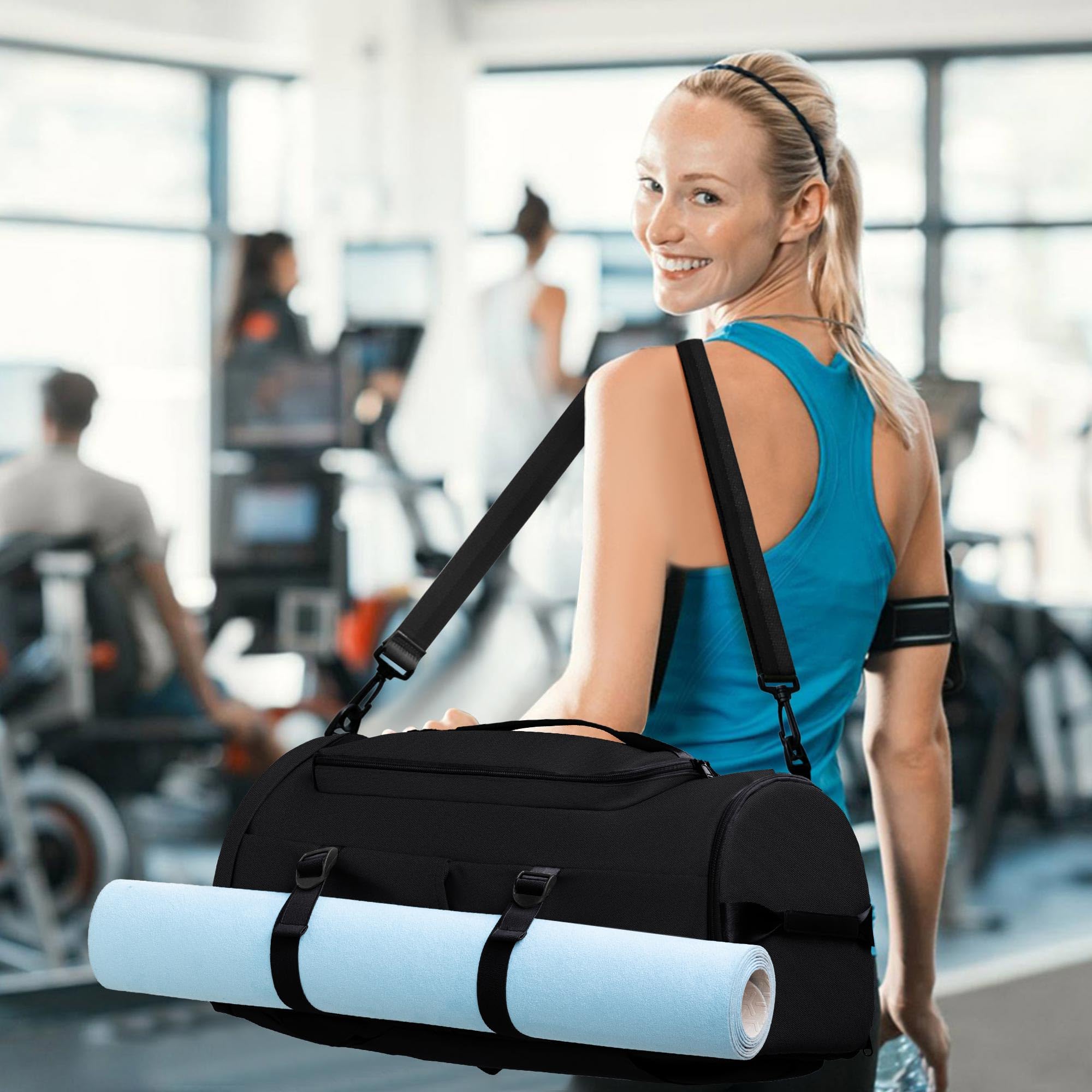 Borsa da Palestra per Uomini e Donne, Borsone Sportivo, Zaino da Viaggio, Weekender, Borsa da Notte con Scomparto per Scarpe - MIYCOO