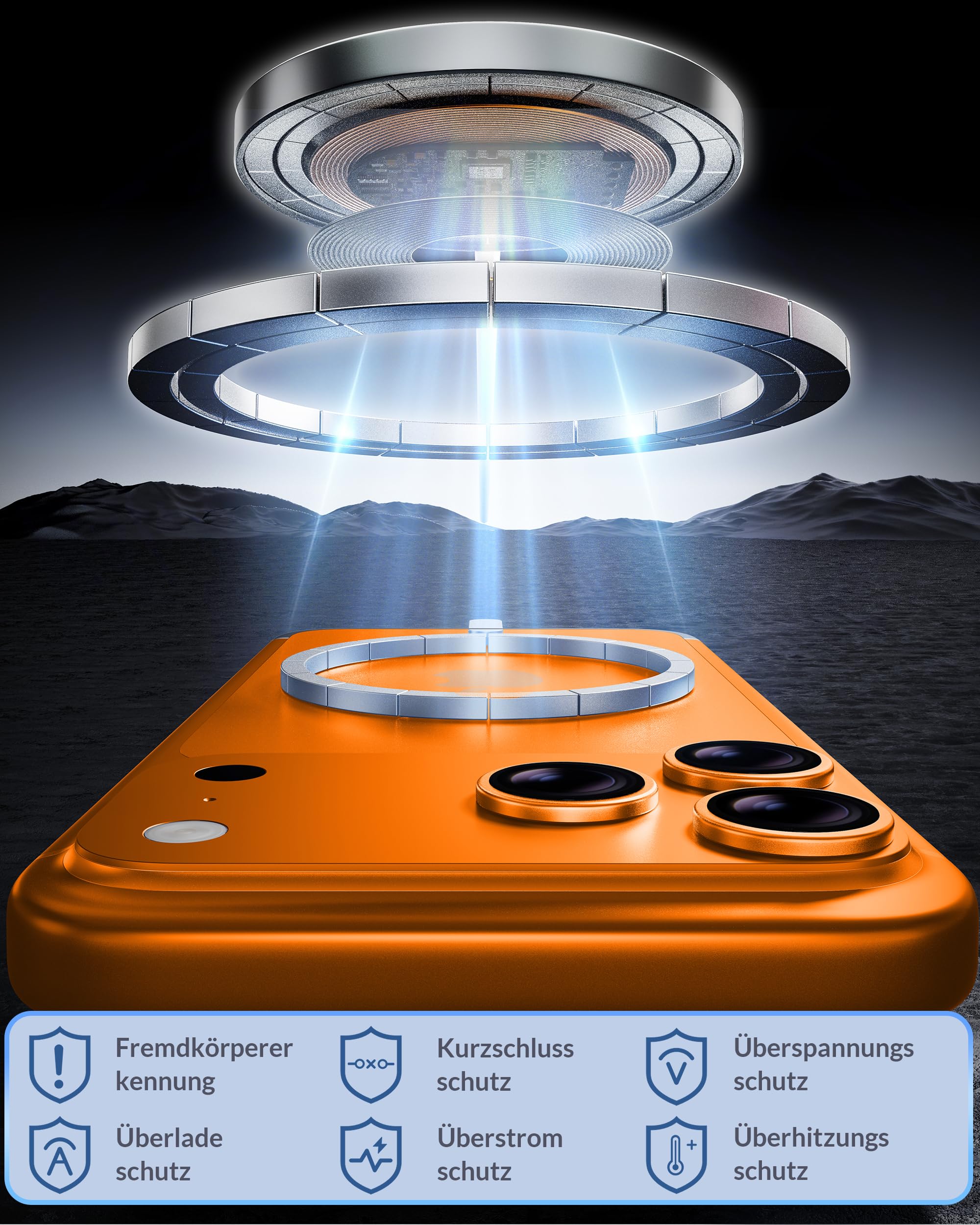 25W Wireless Charger für Magsafe mit 30W USB C Ladegerät für iPhone 17 16 | für iPhone 17e 16e 15 14 13 12 Pro Max Plus Mini Air, Qi Induktive Ladestation Schnelles Kabelloses Netzteil und 2M Kabel
