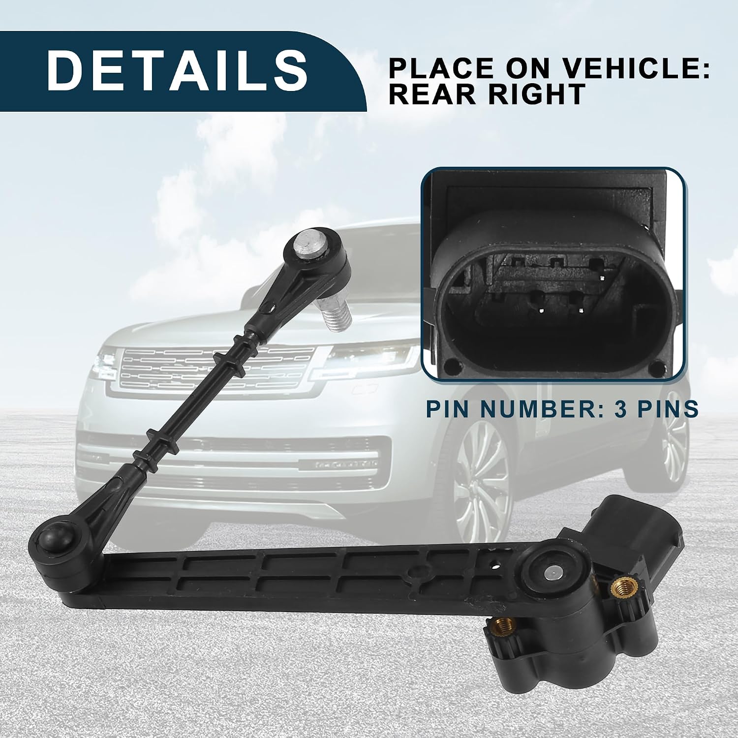 Air Suspension Ride Height Level Sensor for Land Rover Range Rover No.LR020629 | Rear Right Height Level Sensor 1 Set