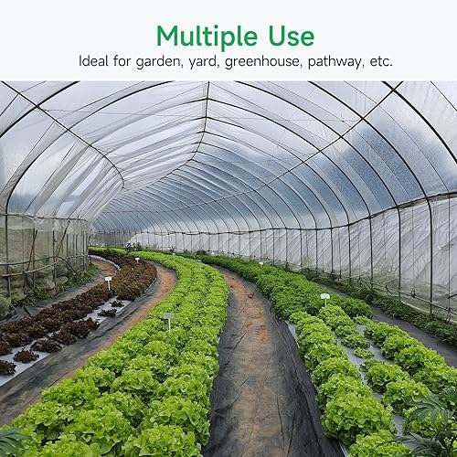 Miniatura 7 de GreatBuddy Tela de barrera de malezas de 3 x 200 pies, resistente, 3.2 onzas, tela de paisaje tejida de alta densidad para huerto, invernadero,