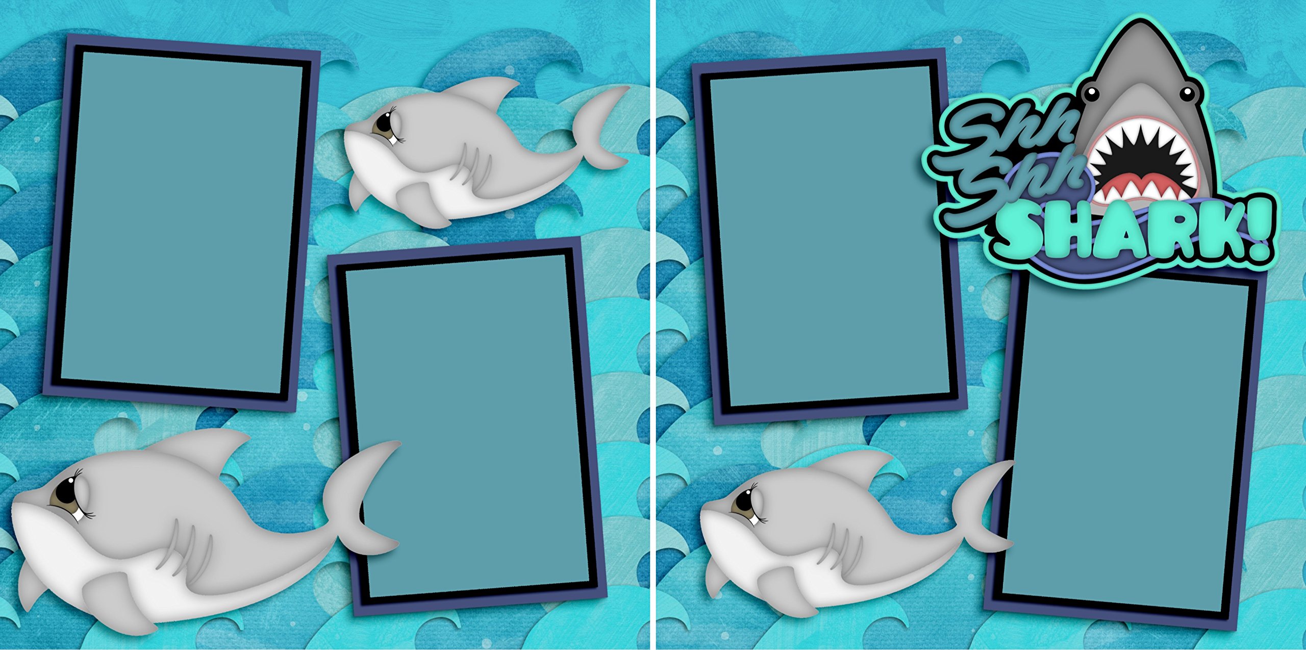 Rekin! - Gotowe strony do scrapbookingu - układ EZ 3104