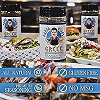 Vista 4 de Pappa Gyros Mezcla de condimentos griegos multiusos sin MSG, gran coctelera de 7.5 onzas, auténticas especias mediterráneas, mezcla de hierbas