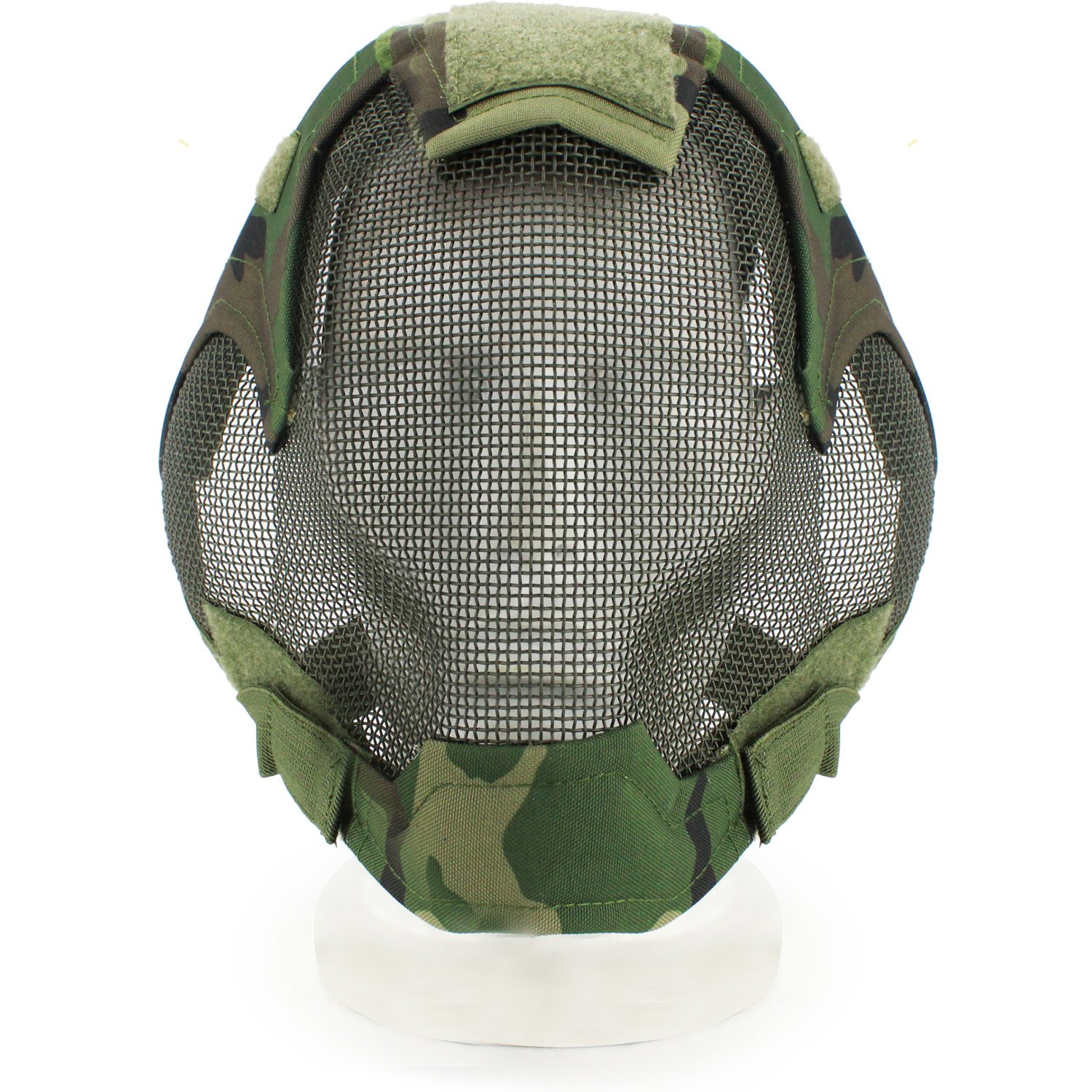 Masque tactique d'airsoft réglable en maille avec protection d'oreille pour jeux en plein air, chasse, Halloween, paintball, hockey, cosplay