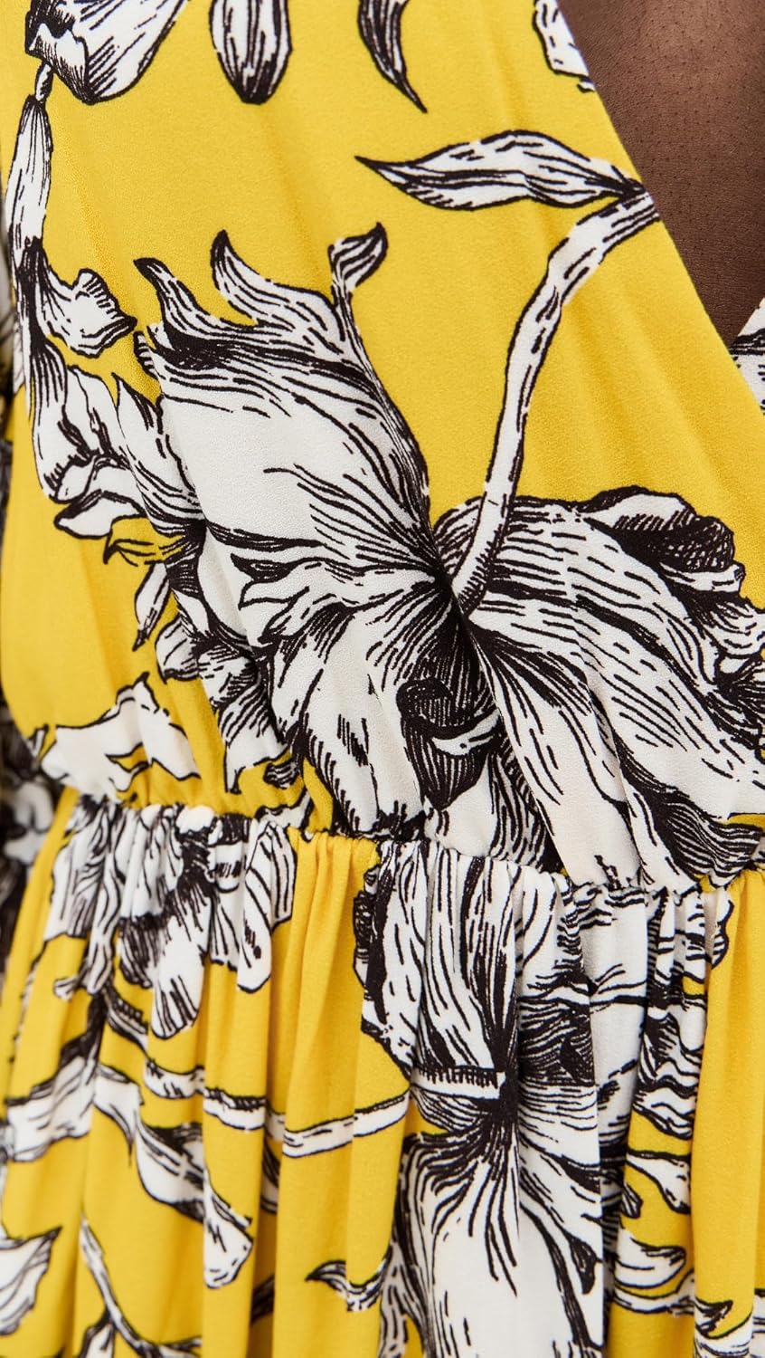 alice + olivia Women's Clarissa Deep V Tie Sleeve Mini Dress - Image 6