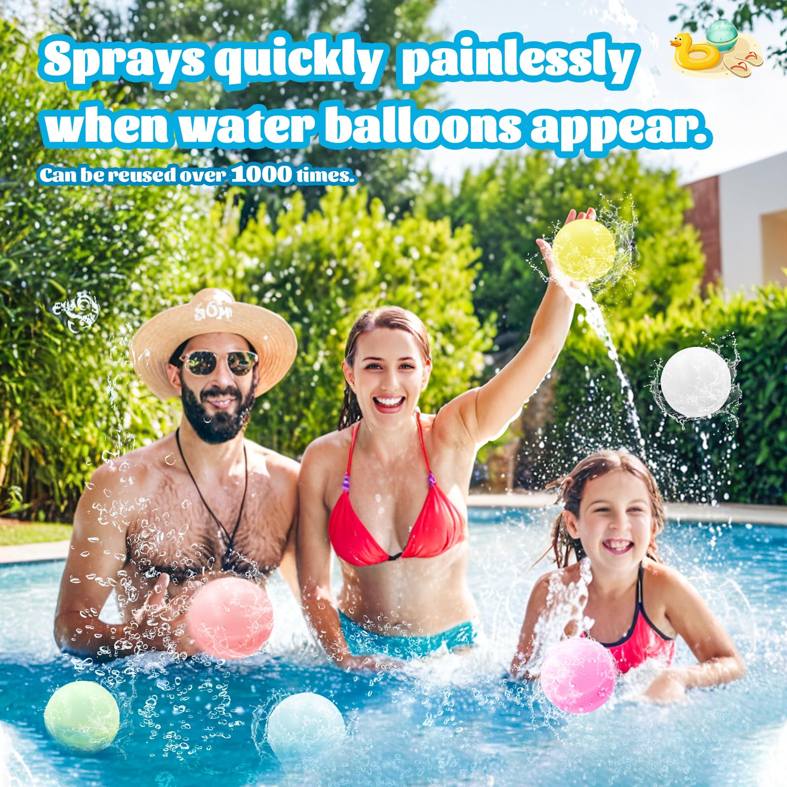 Bomba de agua reutilizable, 36 piezas de globos de agua de silicona, llenado rápido, para la fiesta de verano, lucha contra el agua, piscina, fiesta de jardín, playa