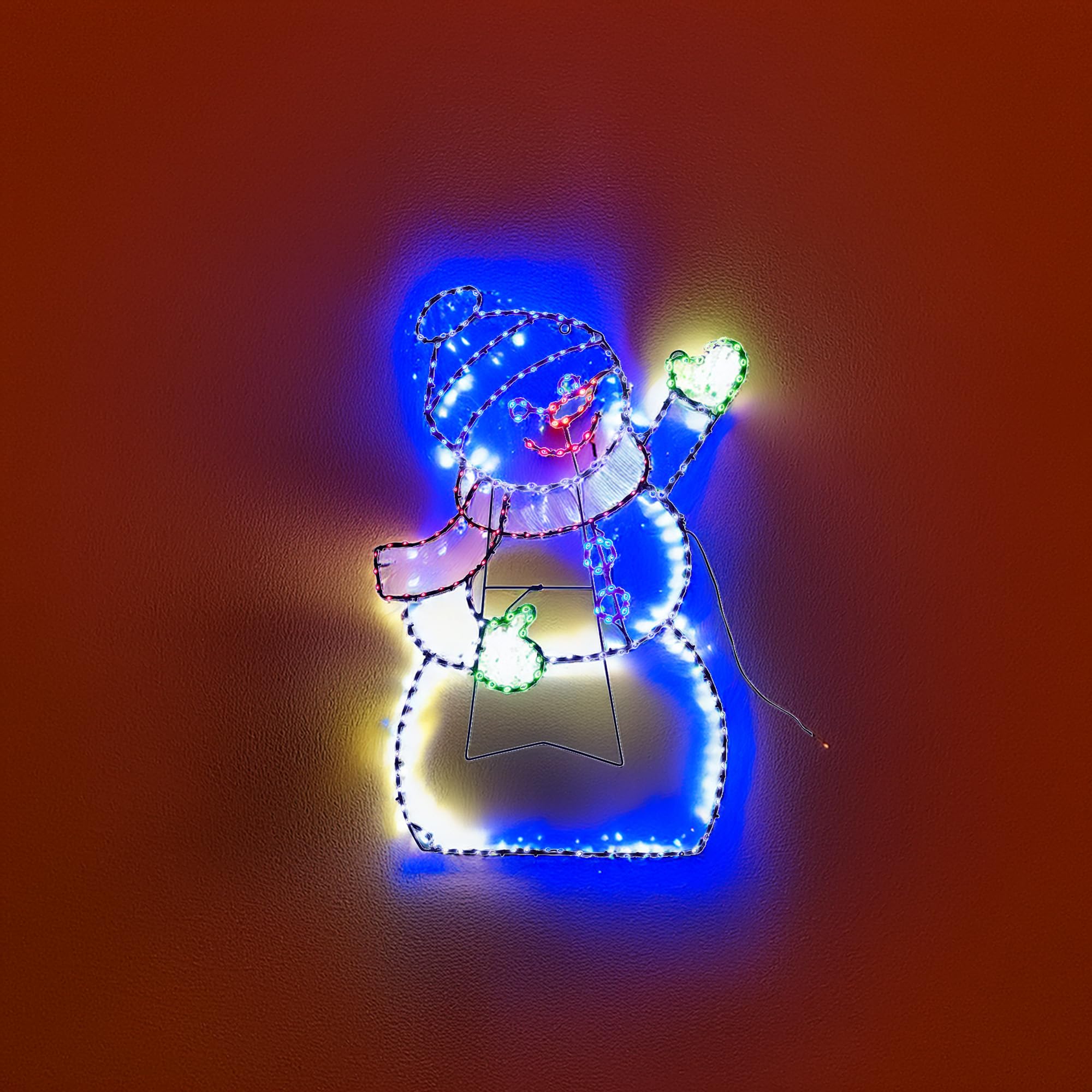 Well Home Muñeco de Nieve Ondulante con 246 Leds con función de Temporizador H.79cm