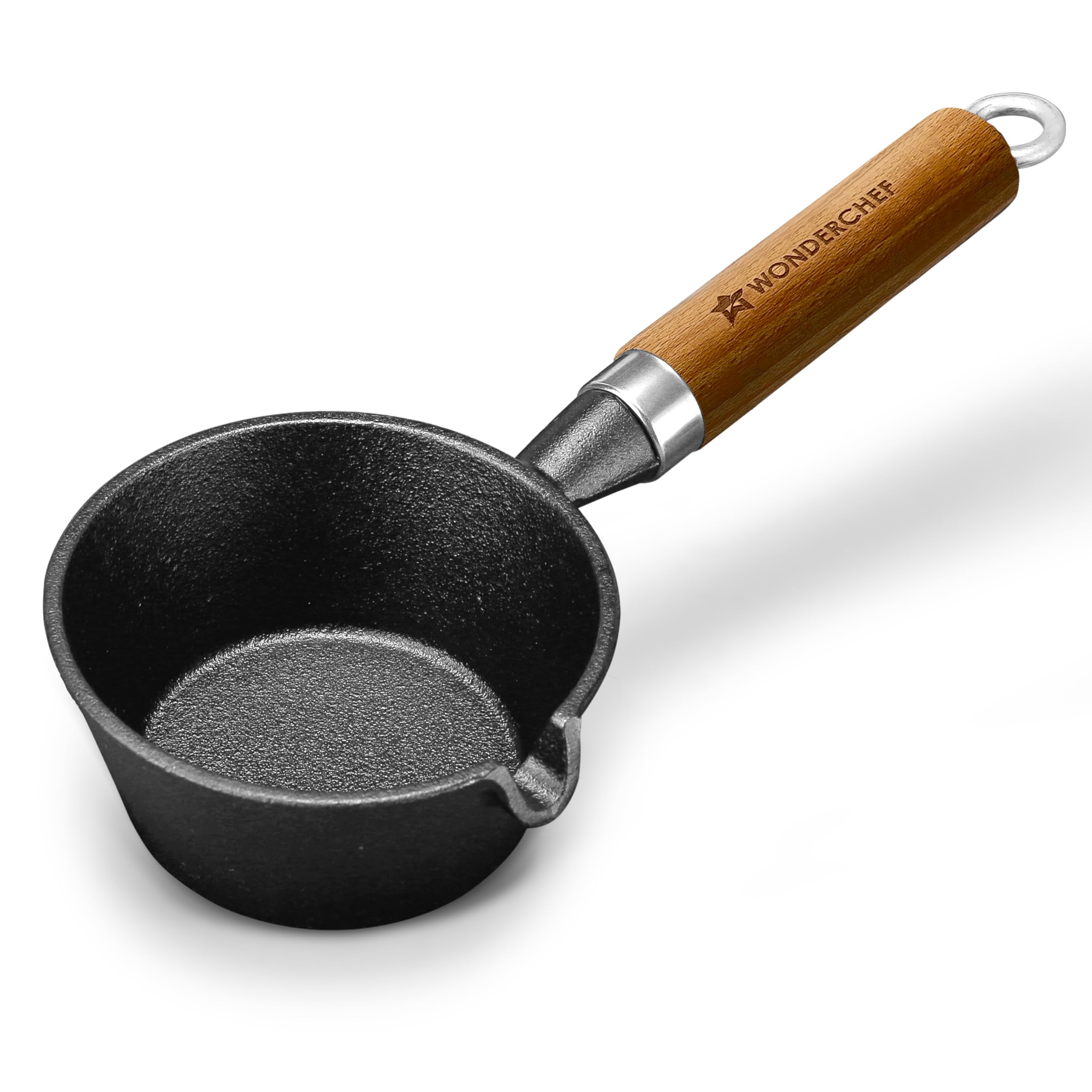 Wonderchef Ferro Light-Weight Cast-Iron Tadka Pan for Tempering, 40% Lighter, Pre-Seasoned with 100% Vegetable Oil, Chemical-Free, Induction-Friendly, Long Cool-Touch Wood Handles, 10-Yr Warranty-picture-11