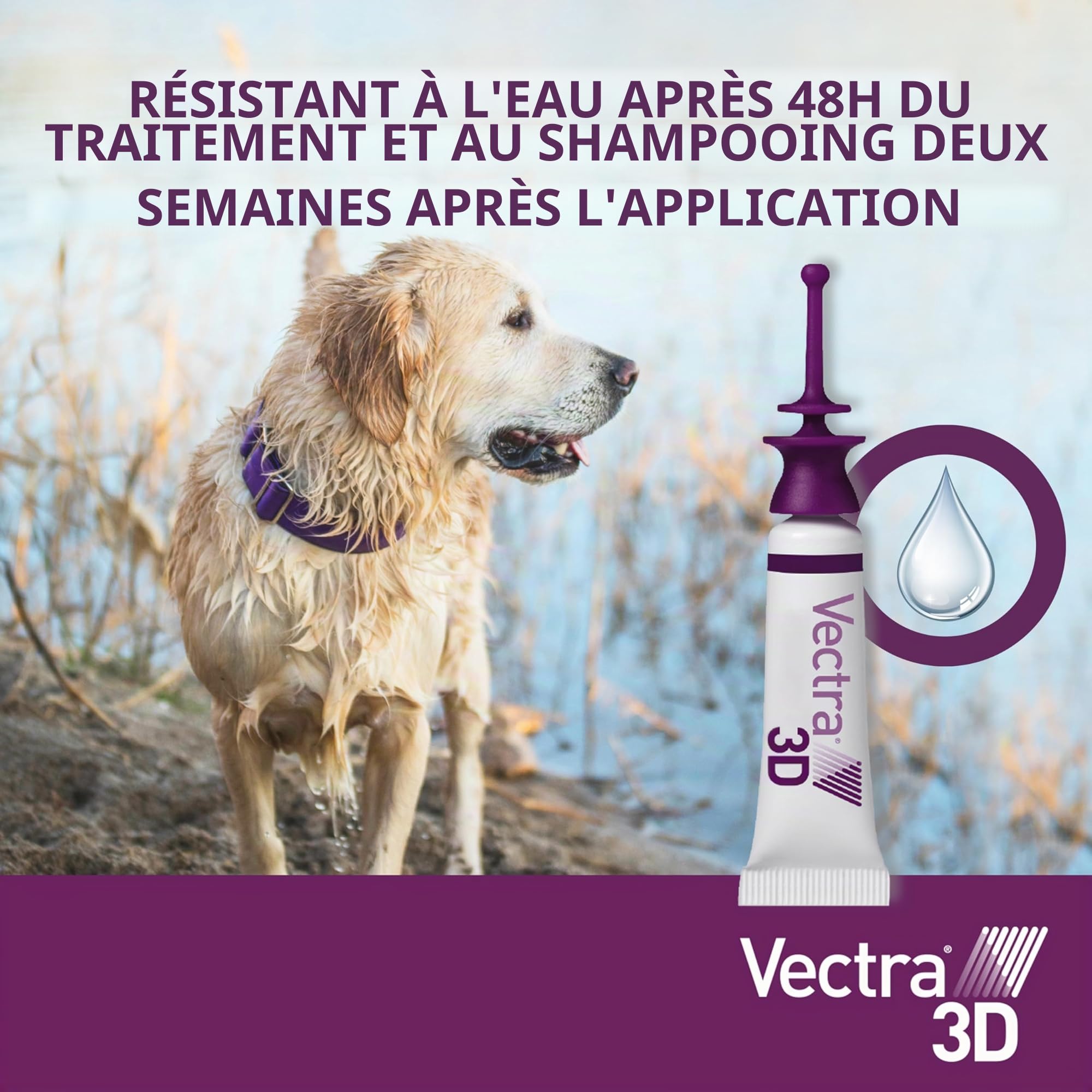 Vectra Vectra 3D Spot-on Solution 3 pipettes 8 ML pour Chiens 40 kg Rouge