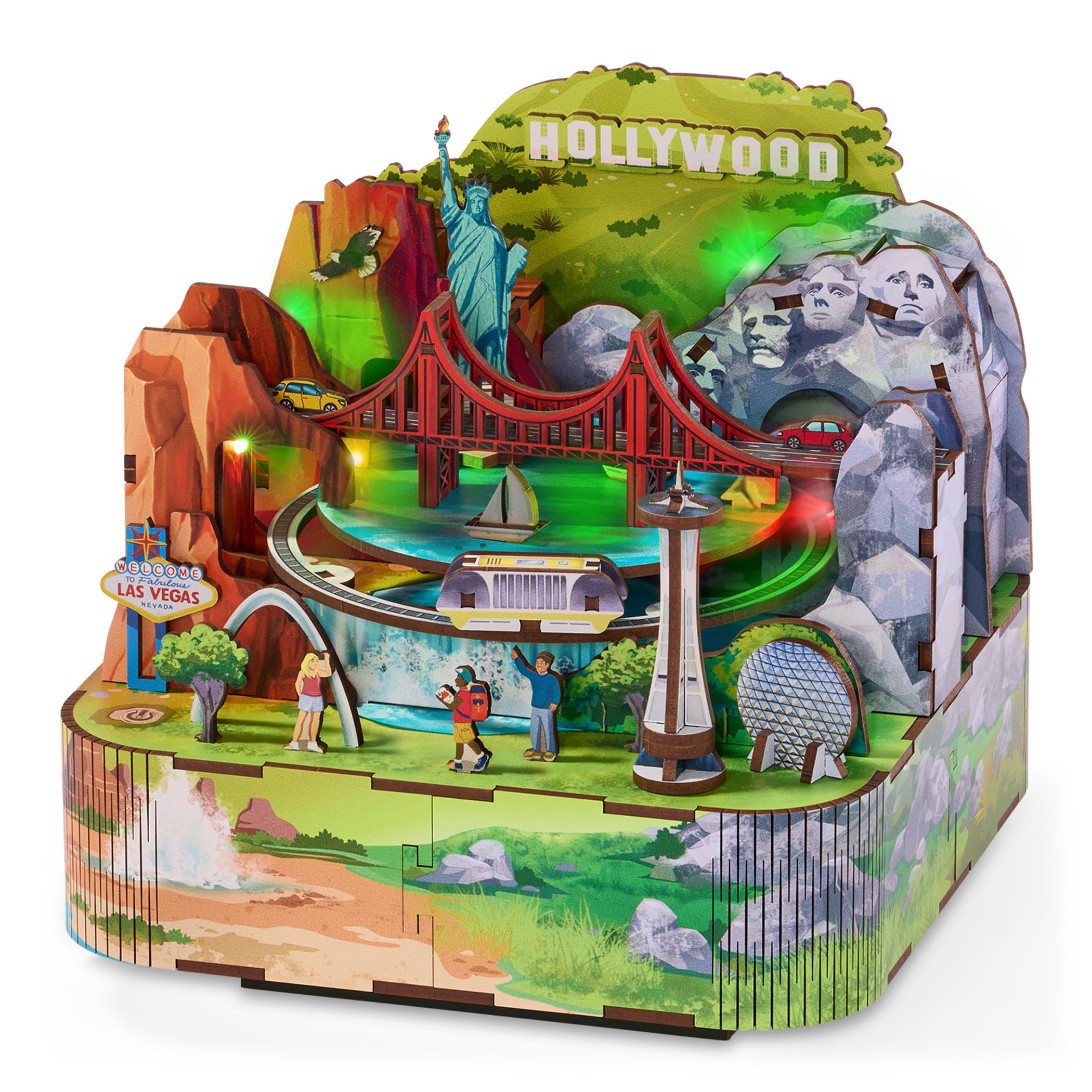 Arkitec US Landmarks 3D Puzzle with Lights and Moving Monorail, London