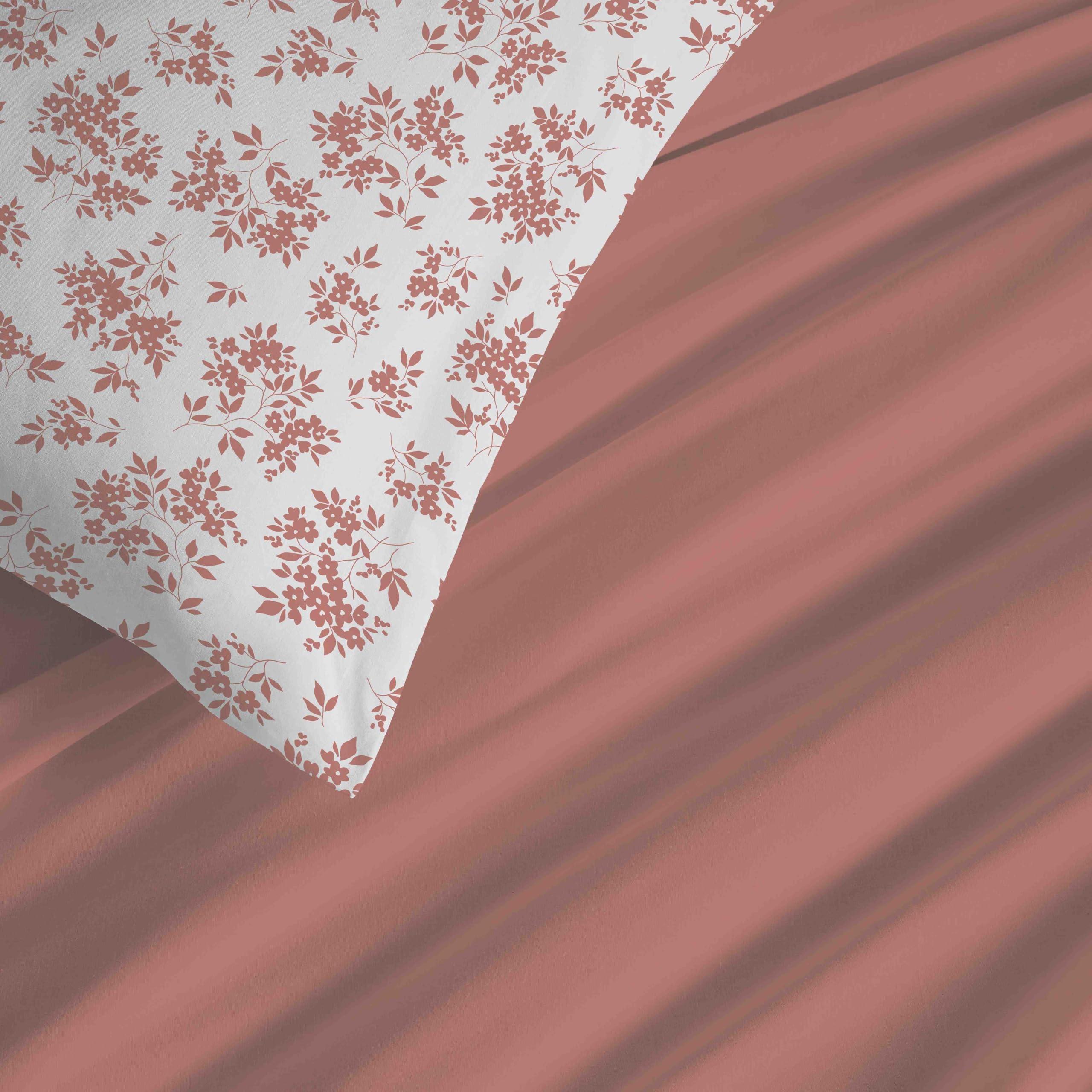 Pack Complet Housse de Couette réversible Vanessa 6 pièces pour lit 180 x 200 King Size (Eloise Abricot)