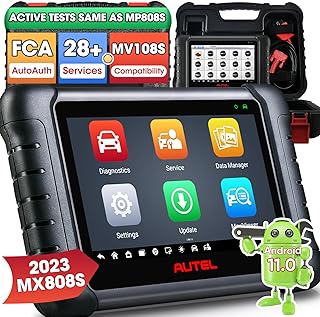 Autel Scanner MaxiCheck MX808S, Android 11, 2023 US Ver of MaxiCOM MK808S/ MK808Z, Updated of MK808 MX808, Full Bidirectional Control Scan Tool, Active Tests, 28+ Services, OE All System, FCA AutoAuth