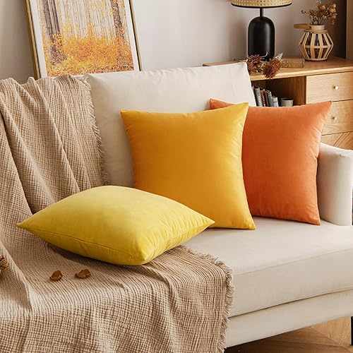 Miniatura 48 de EMEMA Paquete de 2 fundas de almohada de terciopelo, decorativas, cuadradas, suaves, sólidas, para sofá, dormitorio, silla o automóvil, 18 x 18 Gris