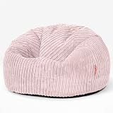 Lounge Pug Pouf Poire Classique pour Adulte en Velours Côtelé - Confortable, Facilement Transportable - Rose Clair - 1