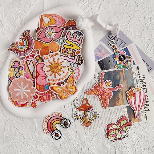 Vista 178 de Parches bordados para automóvil, lindos parches para planchar y coser para automóvil y vehículo, apliques para ropa, vestido, sombrero, jeans, Un