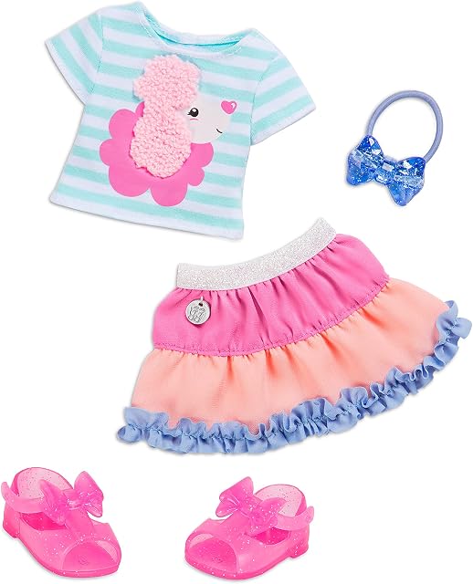 Glitter Girls GG50134Z Poodle Cuddles Fashion Outfit with Hair Bow  35.6 cm (14-inch) Doll Clothes and Accessories for Kids Ages 3 and Up