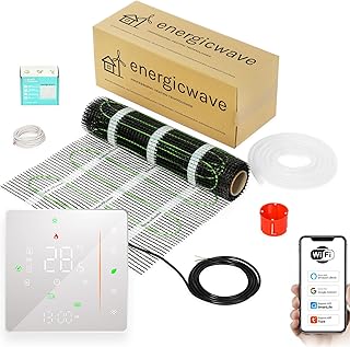 Chauffage Au Sol Électrique 150 W/m² – Kit Complet avec Thermostat Wi-Fi, Natte Chauffante pour Carrelage, Grès Cérame et Sols en Pierre – 3 m²