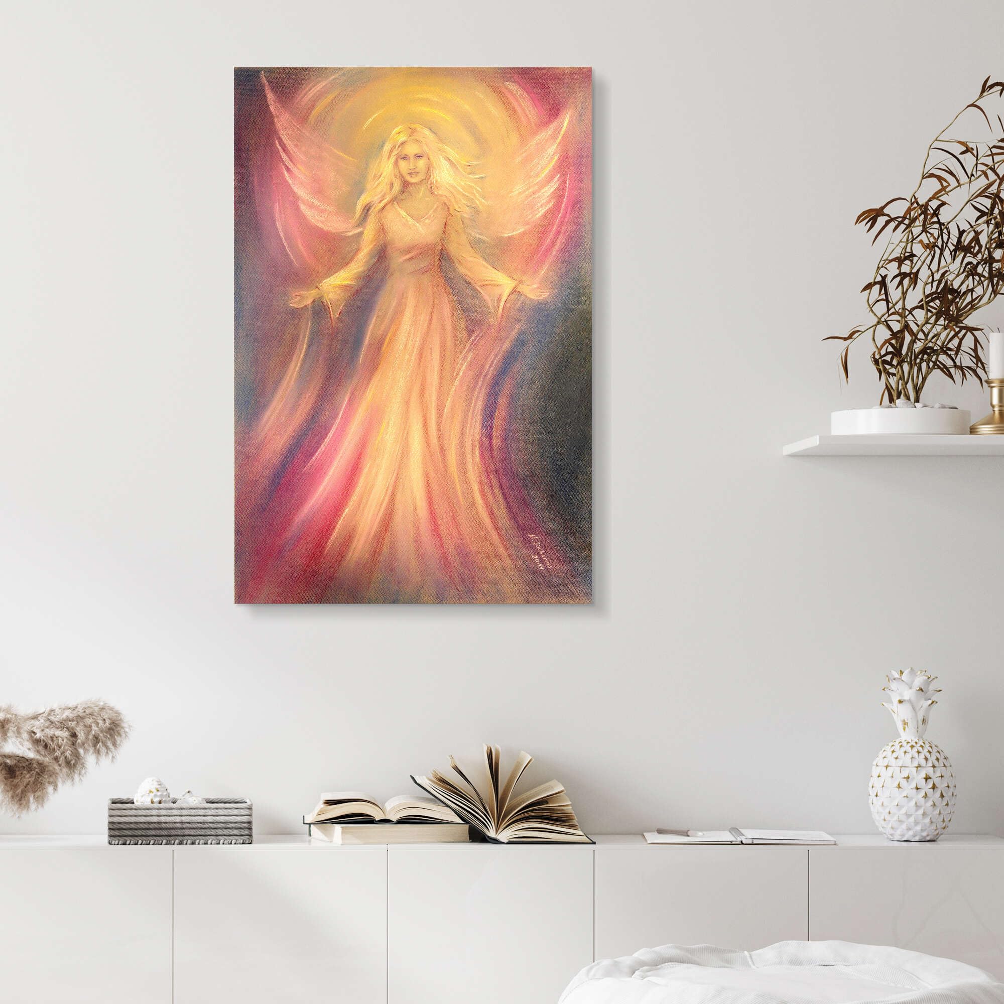 Angel of light and love Obraz na szkle akrylowym Marita Zacharias 90 x 130 cm Obrazy Dekoracja ścienna
