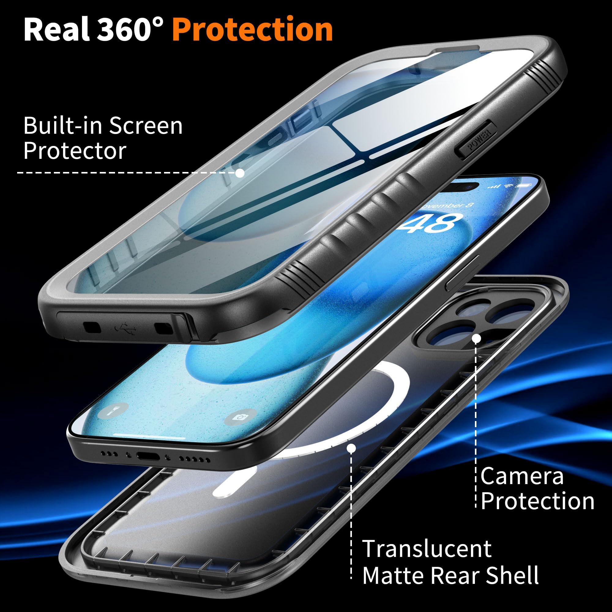 Cozycase for iPhone 14 Case Waterproof for MagSafe - Image 4